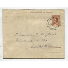 ARGENTINA 1943 ENTERO POSTAL CON MATASELLO EZEIZA